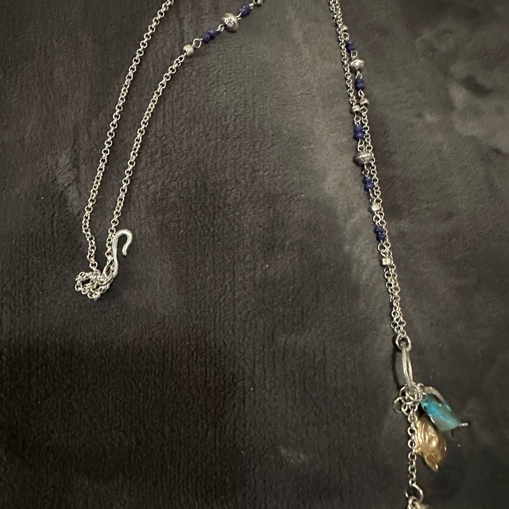 J. Jill Silver Necklace with Blue Accents